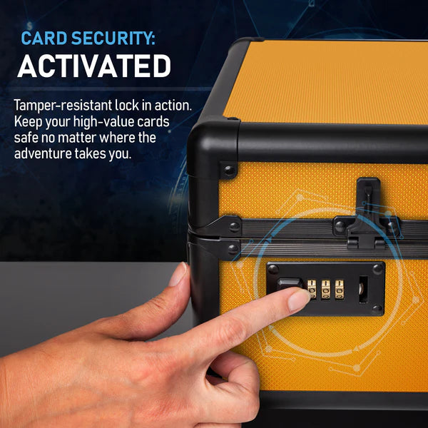 Premium Graded Card Case - Invested Alliance TSA Lock - Gold