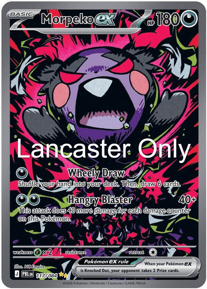 Morpeko ex - 117/084 Pitch Black Holo Special Illustration Rare Pokemon - NM (Lanc)