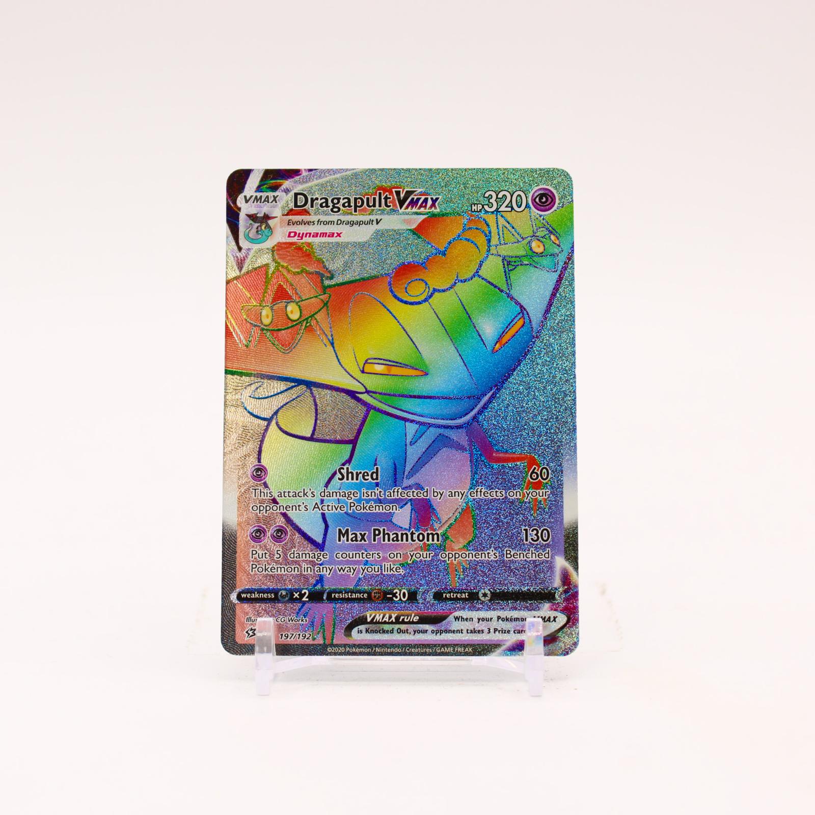 Dragapult VMAX - 197/192 Rebel Clash Holo Rainbow Rare Pokemon - NM