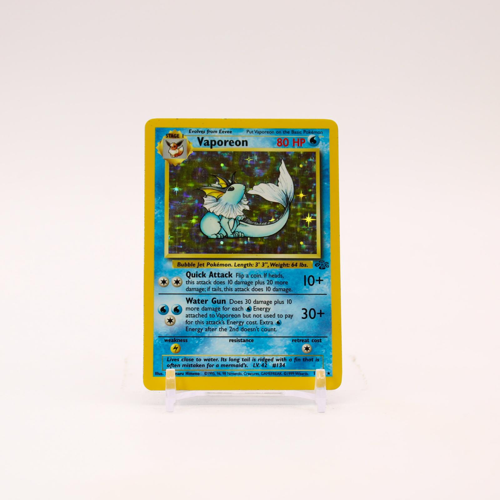 Vaporeon - 12/64 Jungle Unlimited Holo Rare Pokemon - MP