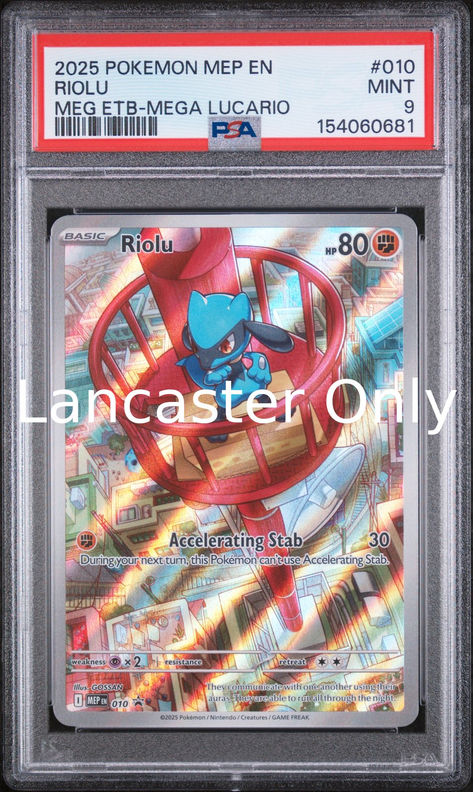 Riolu - 010/132 PSA 9 Mega Evolution Elite Trainer Box-Mega Lucario Pokemon
