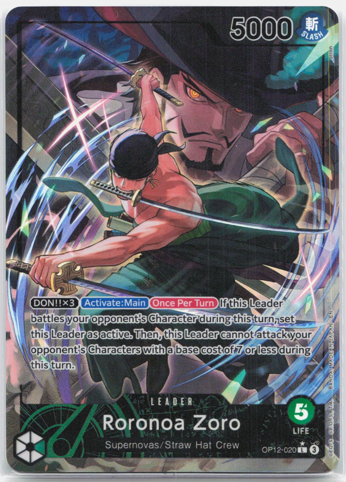 Roronoa Zoro Alternate Art - OP12-020 Legacy of the Master L One Piece - NM/MINT