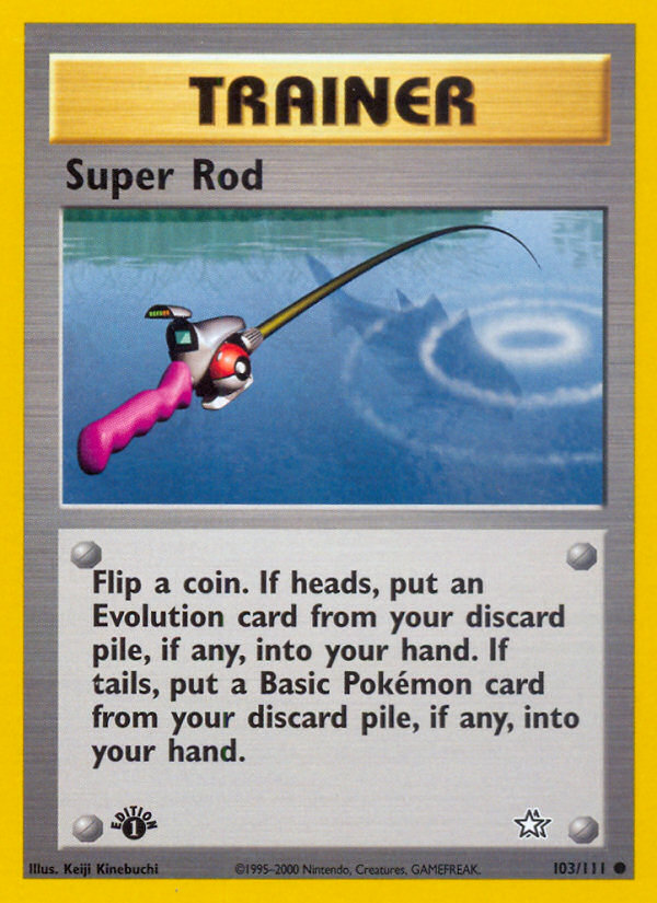 Super Rod - 103/111 Neo Genesis Common Unlimited Pokemon - NM