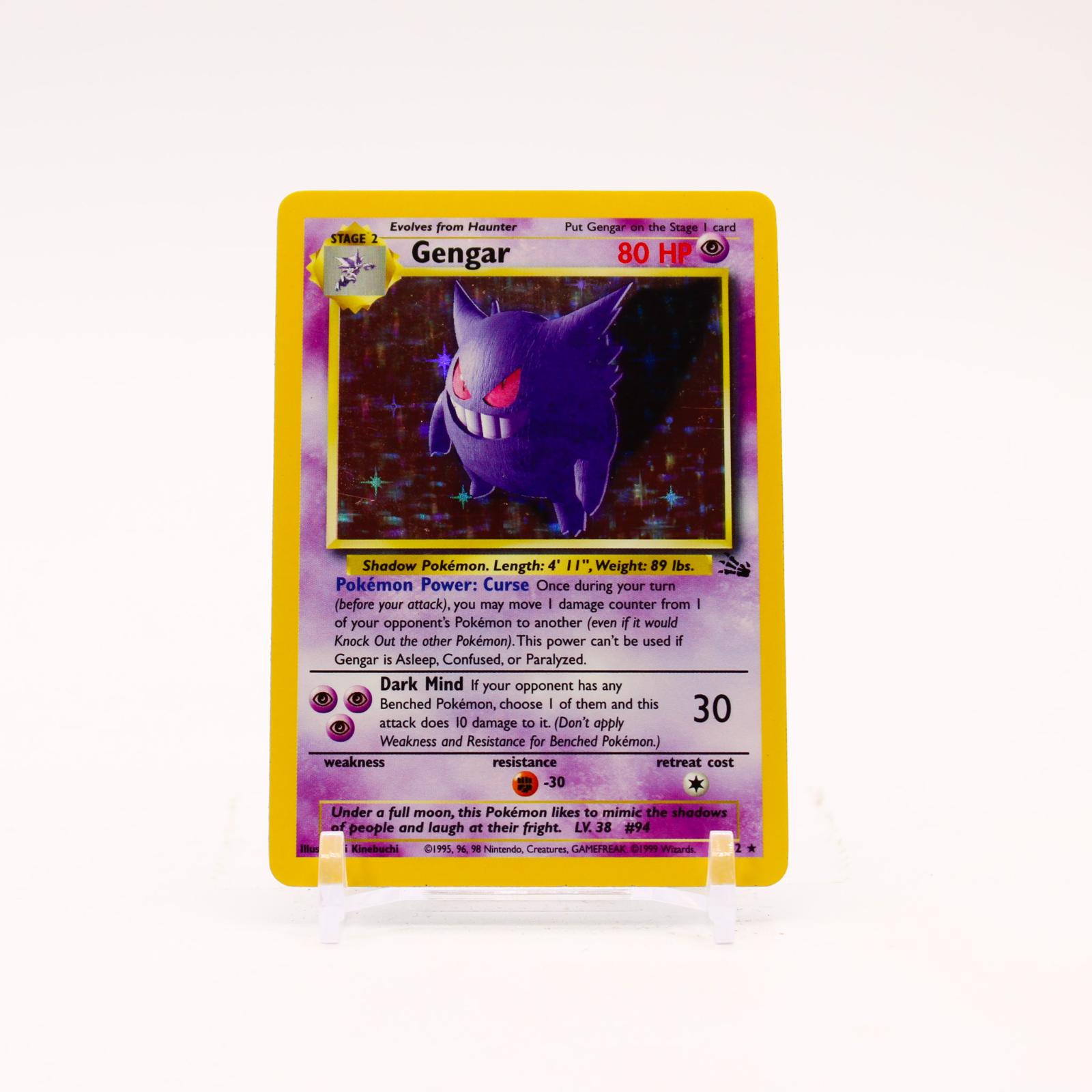 Gengar - 5/62 Fossil Unlimited Holo Rare Pokemon - NM/LP