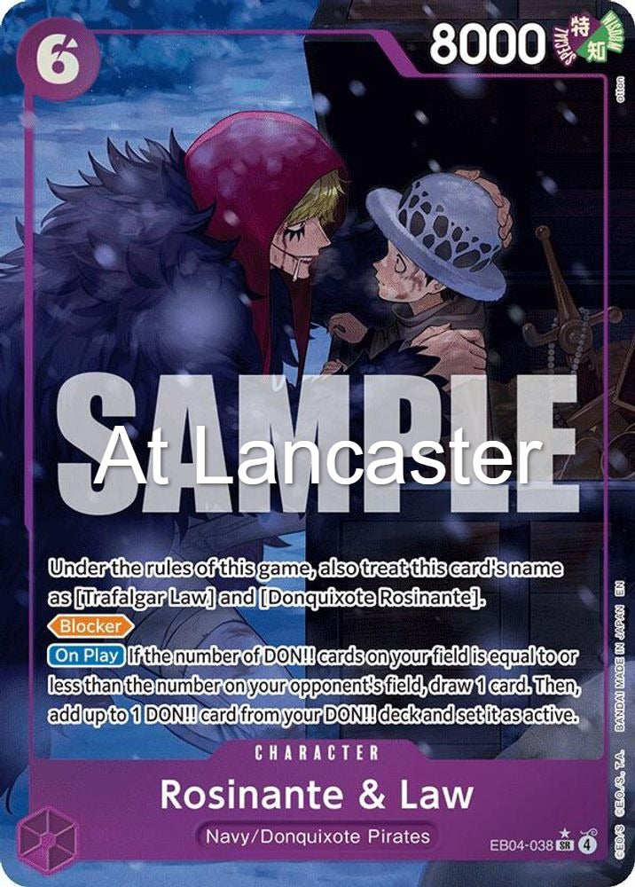 Rosinante & Law (Alternate Art) - EB04-038 The Azure Sea's Seven Super Rare One Piece - NM (Lanc)