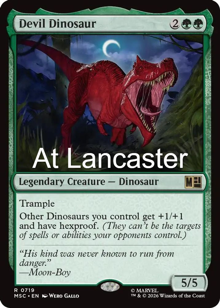 Devil Dinosaur - 719 Commander: Marvel Super Heroes Foil Rare Magic: The Gathering - NM (Lanc)