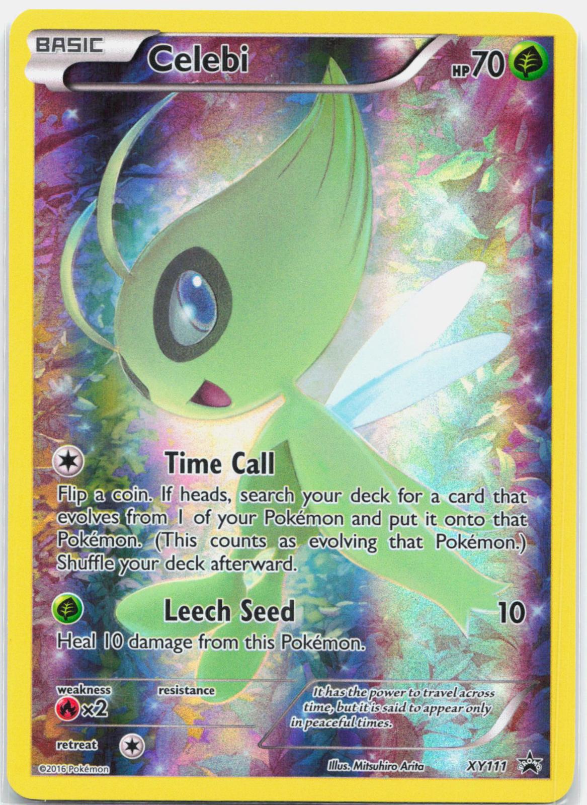 Celebi - XY111 Black Star Promo Full Art Pokemon - LP