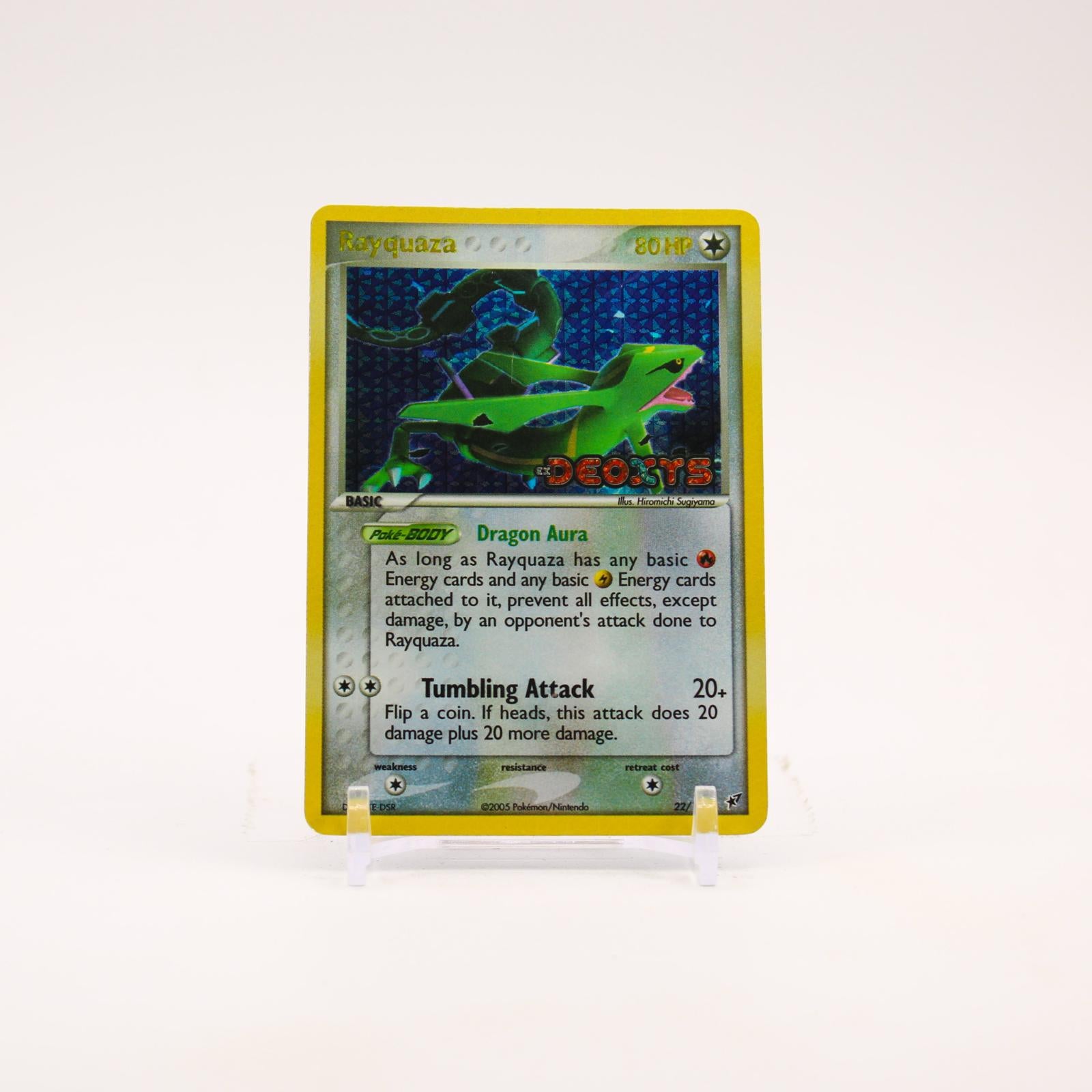 Rayquaza - 22/107 Deoxys Reverse Holo Rare Pokemon - MP