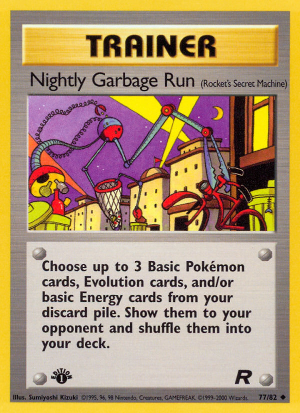 Nightly Garbage Run - 77/82 Team Rocket Uncommon Unlimited Pokemon - NM