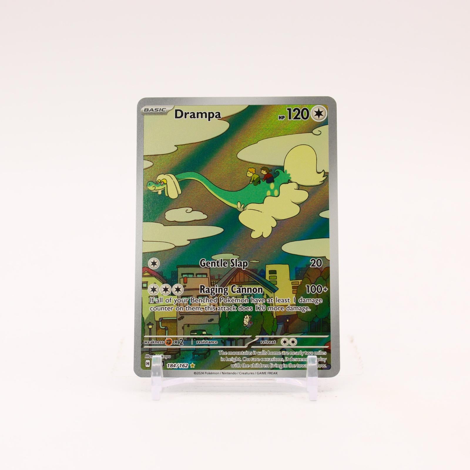Drampa - 184/162 Temporal Forces Holo Illustration Rare Pokemon - NM
