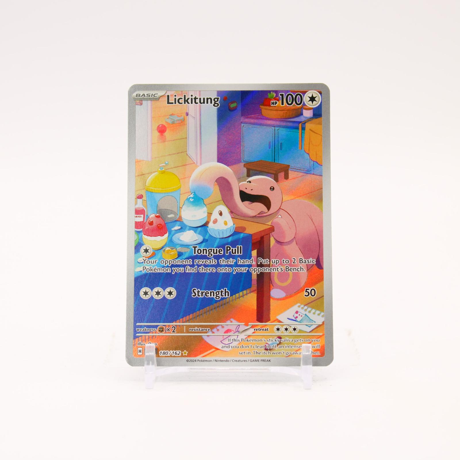 Lickitung - 180/162 Temporal Forces Holo Illustration Rare Pokemon - NM/LP