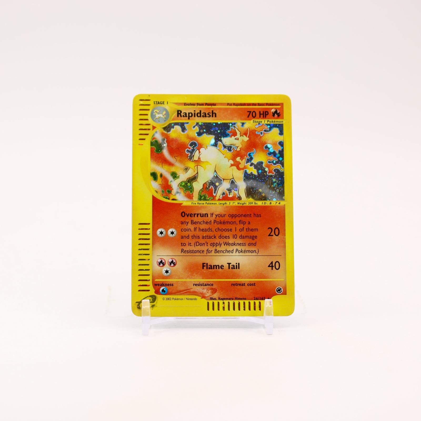 Rapidash - 26/165 Expedition Holo Rare Pokemon - MP/HP