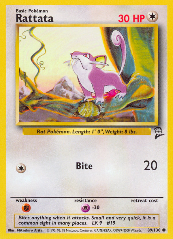 Rattata - 89/130 Base Set 2 Common Pokemon - NM
