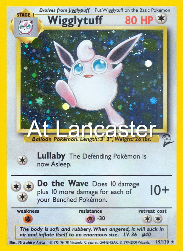 Wigglytuff - 19/130 Base Set 2 Rare Pokemon - NM/LP (Lanc)