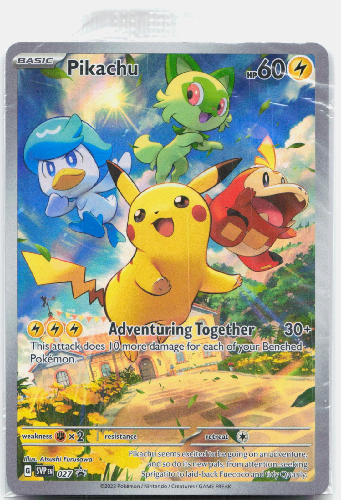 Pikachu - SVP027 SEALED Scarlet & Violet Illustration Promo Pokemon - NM/MINT