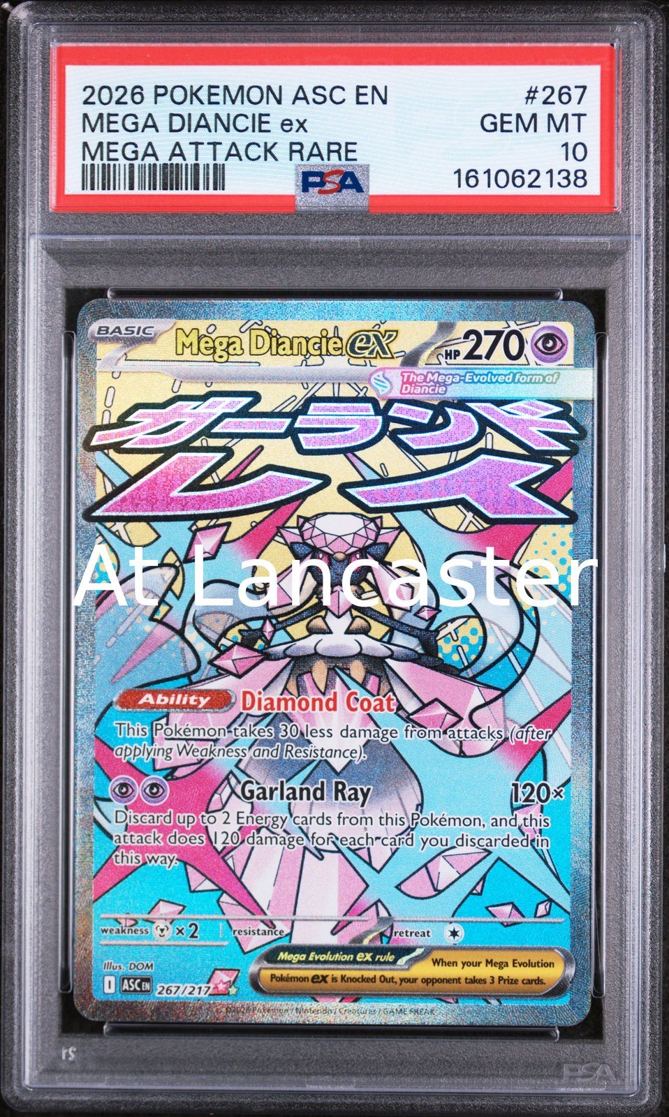 Mega Diancie EX - 267 PSA 10 Ascended Heroes Attack Rare Pokemon