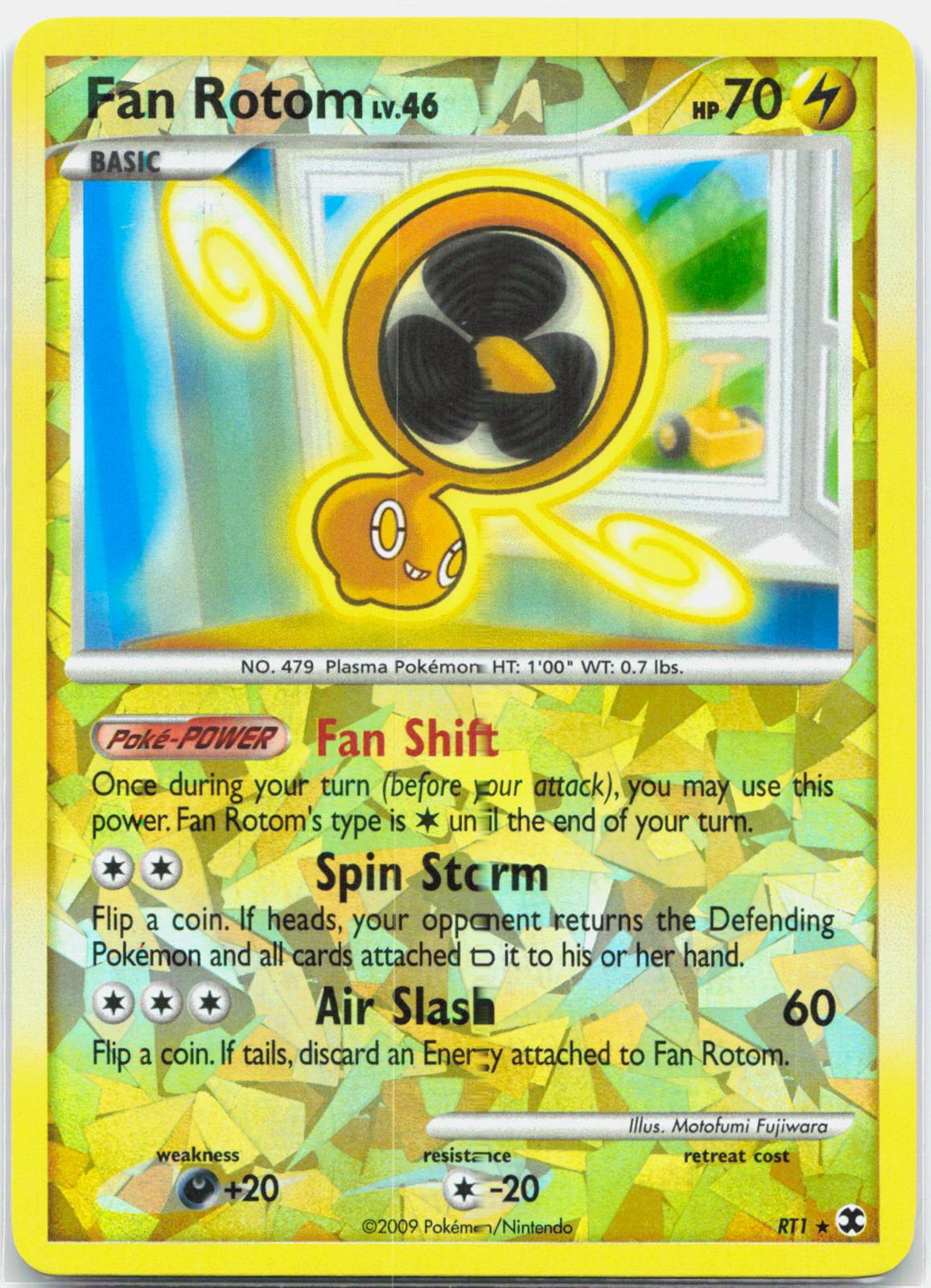 Fan Rotom - RT1/111 Rising Rivals Cracked Ice Holo Rare Pokemon - LP