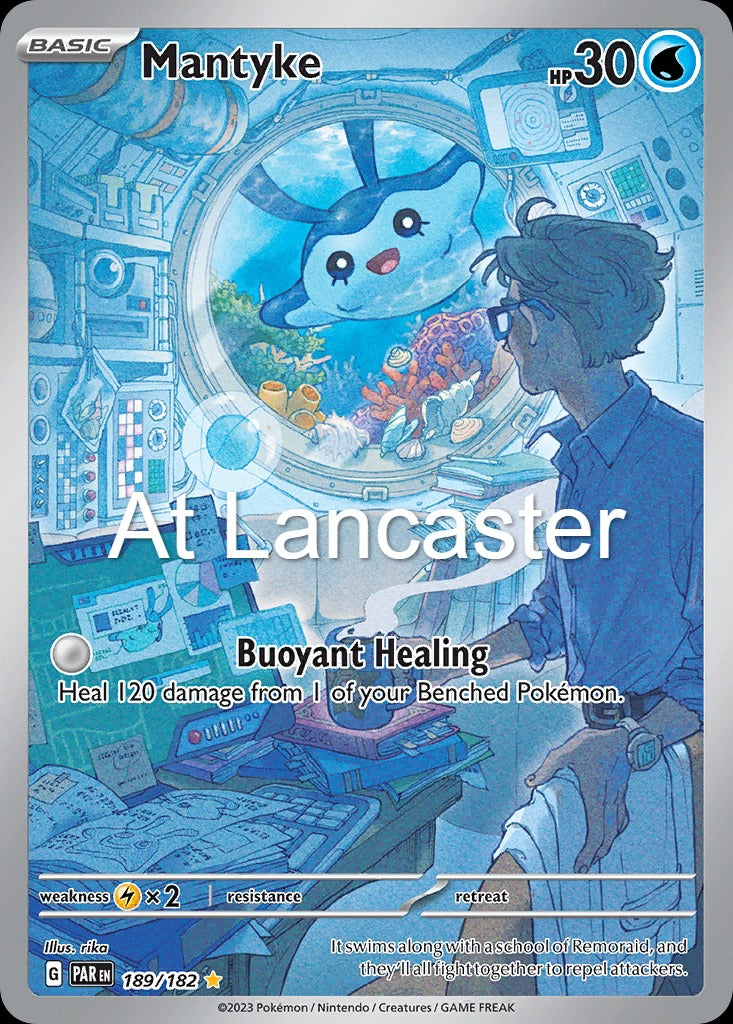 Mantyke - 189/182 Paradox Rift Illustration Rare Pokemon - NM (Lanc)