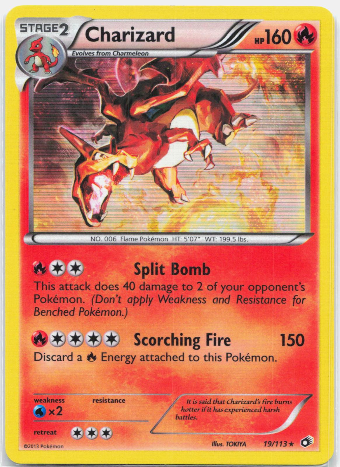 Charizard - 19/113 Legendary Treasures Holo Rare Pokemon - LP
