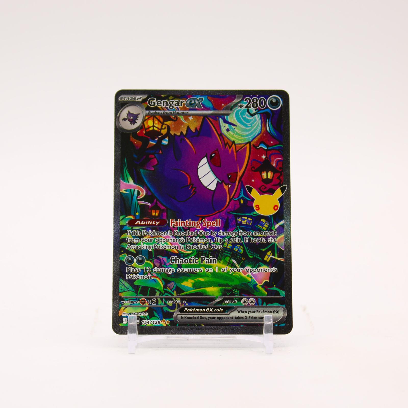 Gengar ex - 154/128 30th Celebration Holo Special Illustration Pokemon - NM/MINT