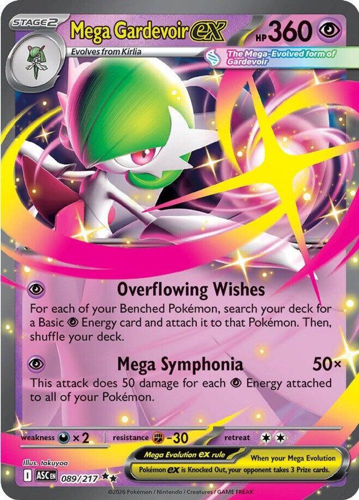 Mega Gardevoir ex - 089/217 Ascended Heroes Double Rare Holo Pokemon - NM