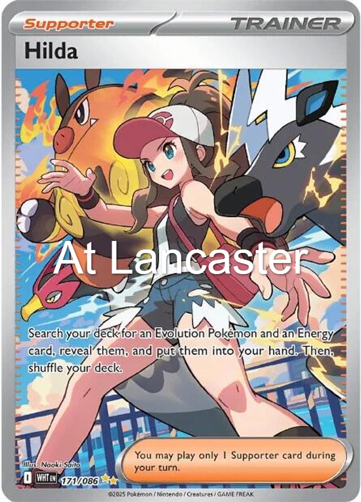 Hilda - 171/086 White Flare Holo Special Illustration Rare Pokemon - NM (Lanc)