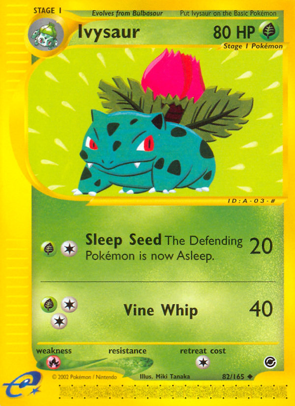 Ivysaur - 82/165 Expedition Base Set Uncommon Pokemon - NM