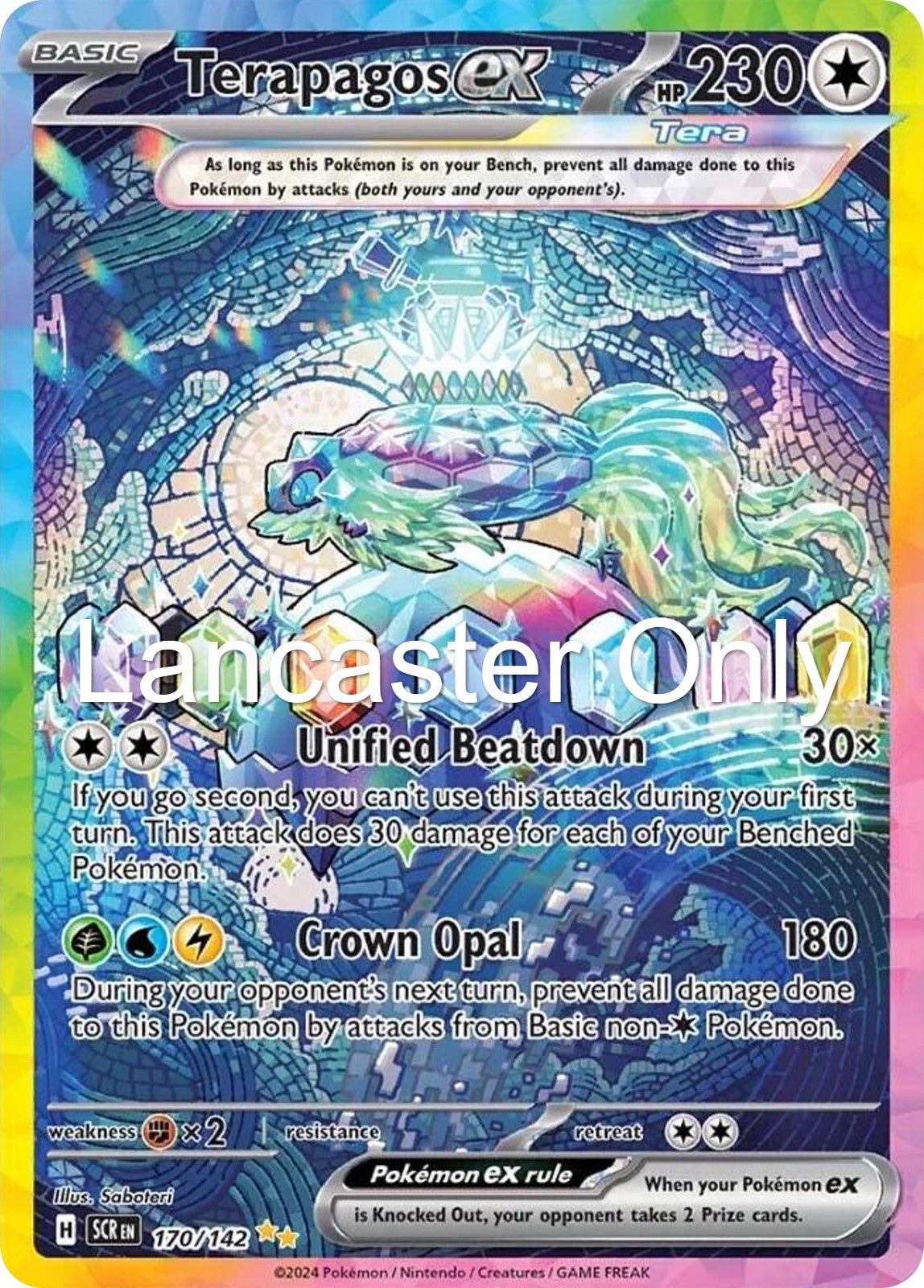 Terapagos ex - 170/142 Stellar Crown Holo Special Illustration Rare Pokemon - NM (Lanc)