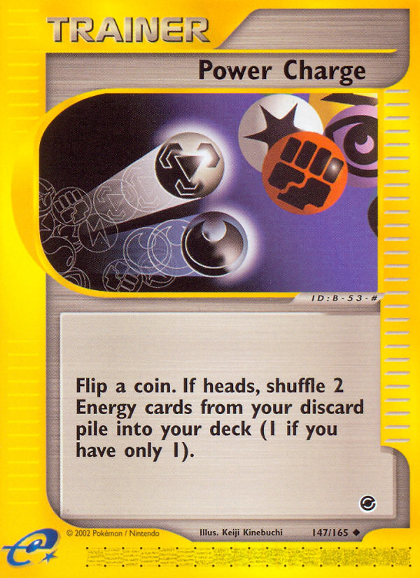 Power Charge - 147/165 Expedition Base Set Uncommon Pokemon - NM