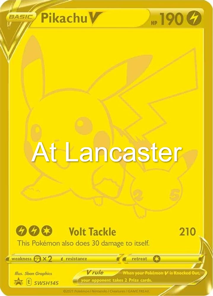 Pikachu V - SWSH145 Sword & Shield Promo Promo Pokemon - LP/MP (Lanc)