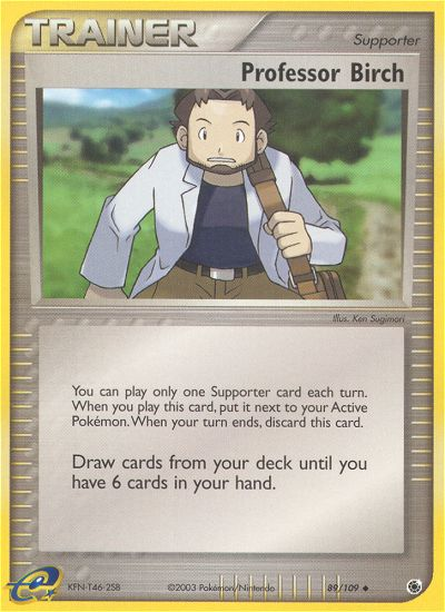Professor Birch - 89/109 Ruby & Sapphire Uncommon Pokemon - NM