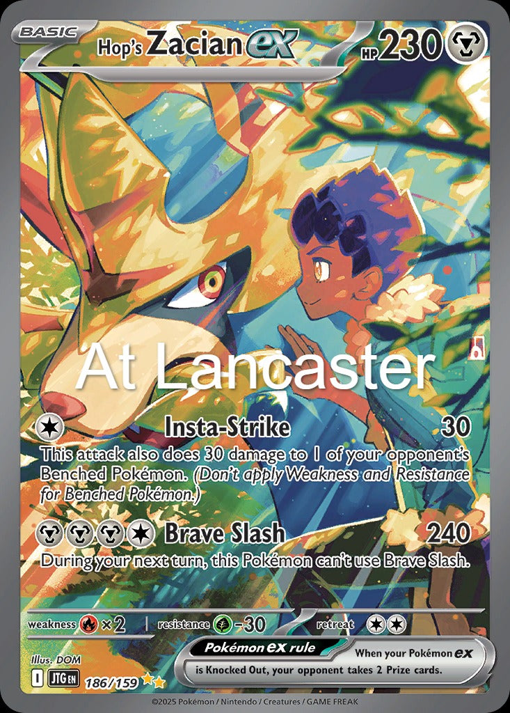 Hop's Zacian ex - 186/159 Journey Together Special Illustration Rare Pokemon - NM (Lanc)