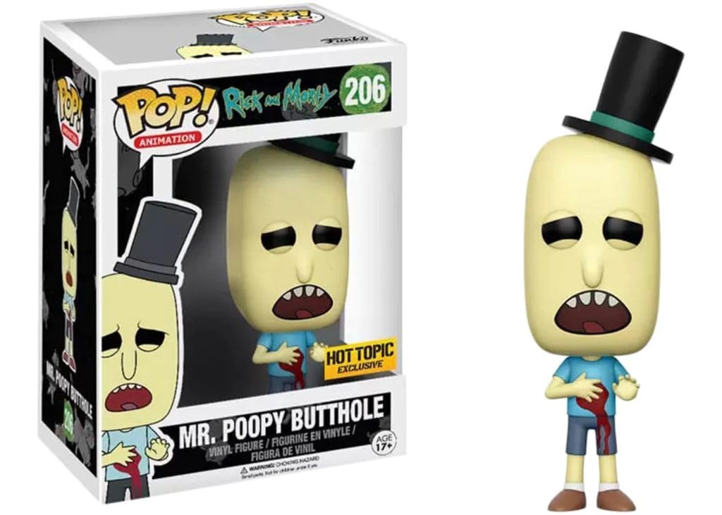 Funko Pop - Rick & Morty Vinyl Figure - Mr. Poopy Butthole 206 HT Exc