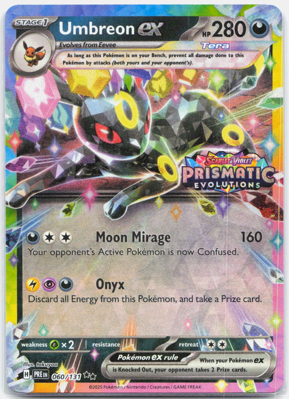 Umbreon ex - 060/131 Prismatic Evolutions Stamped Promo Pokemon - NM