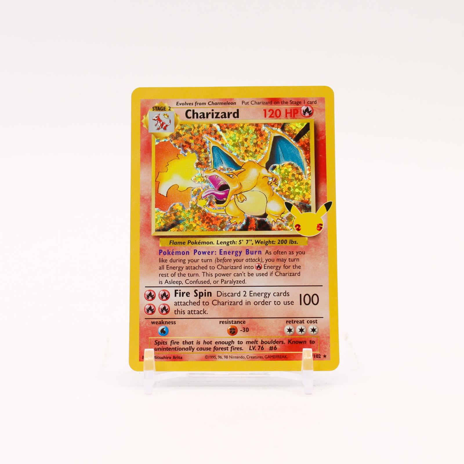 Charizard - 4/102 Celebrations 25th Classic Collection Holo Rare Pokemon - NM/LP