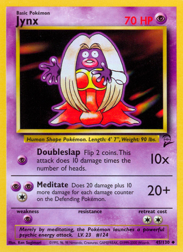 Jynx - 45/130 Base Set 2 Uncommon Pokemon - NM