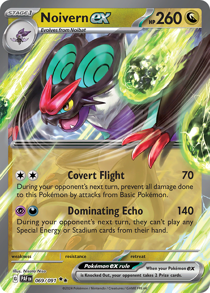 Noivern ex - 069/091 Paldean Fates Double Rare Holo Pokemon - NM