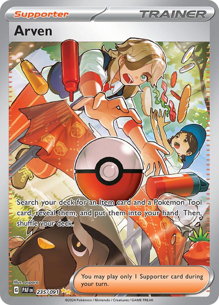 Arven - 235/091 Paldean Fates Special Illustration Trainer - NM/MINT