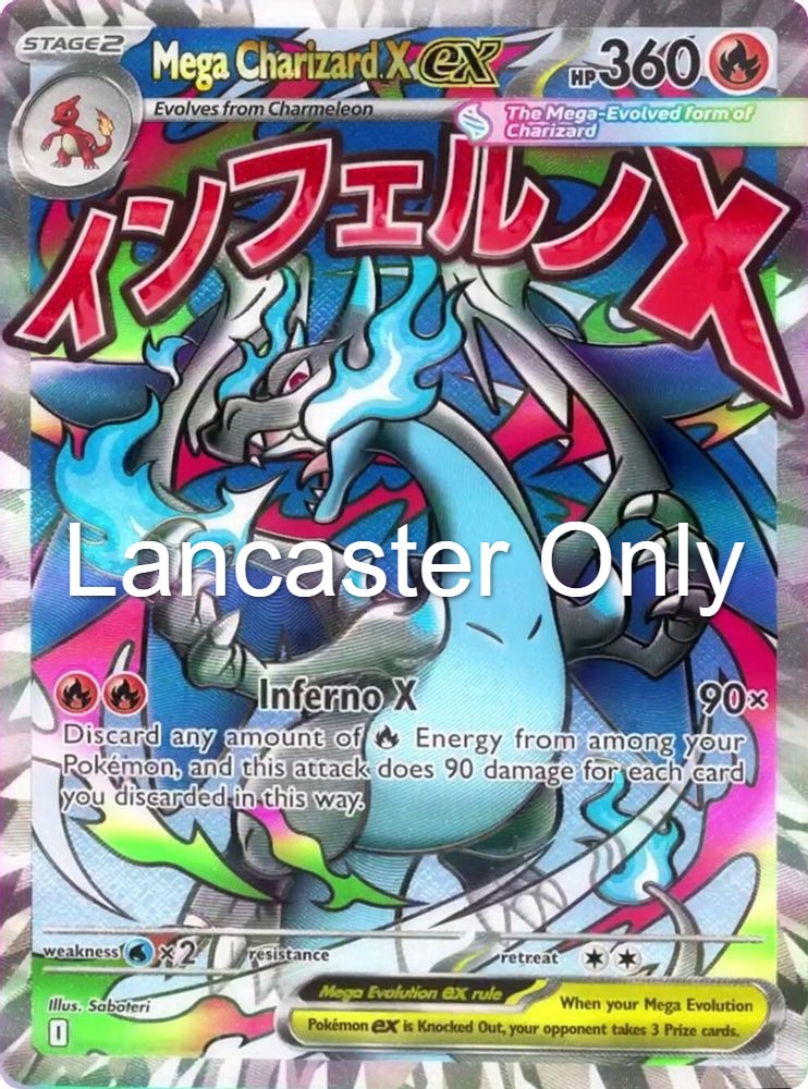 Mega Charizard X ex (SEALED) - 023 ME: Mega Evolution Promo Holo Promo Pokemon - NM (Lanc)