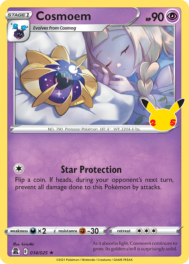 Cosmoem - 014/025 Celebrations Holo Rare Pokemon - NM