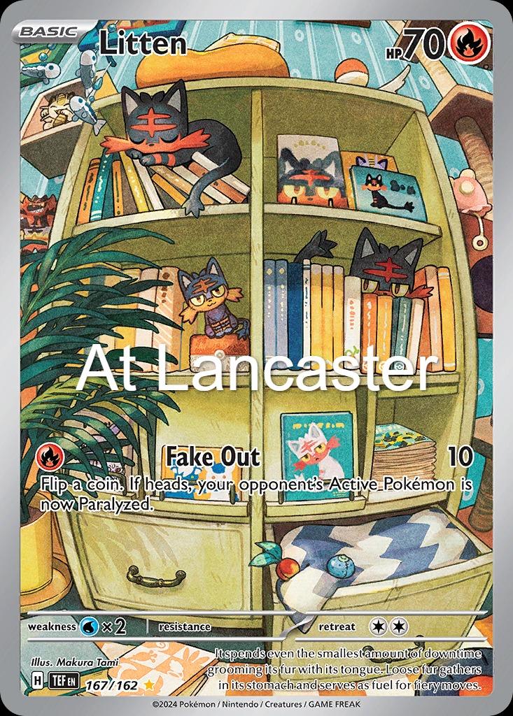 Litten - 167/162 Temporal Forces Illustration Rare Pokemon - NM (Lanc)