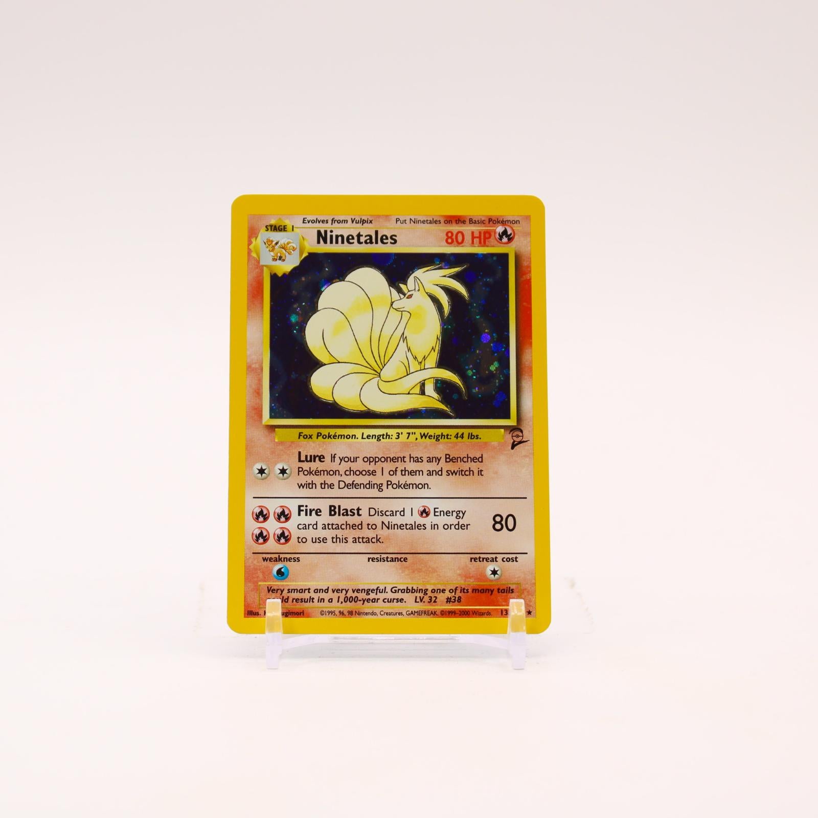 Ninetales - 13/130 Base Set 2 Holo Rare Pokemon - NM/LP