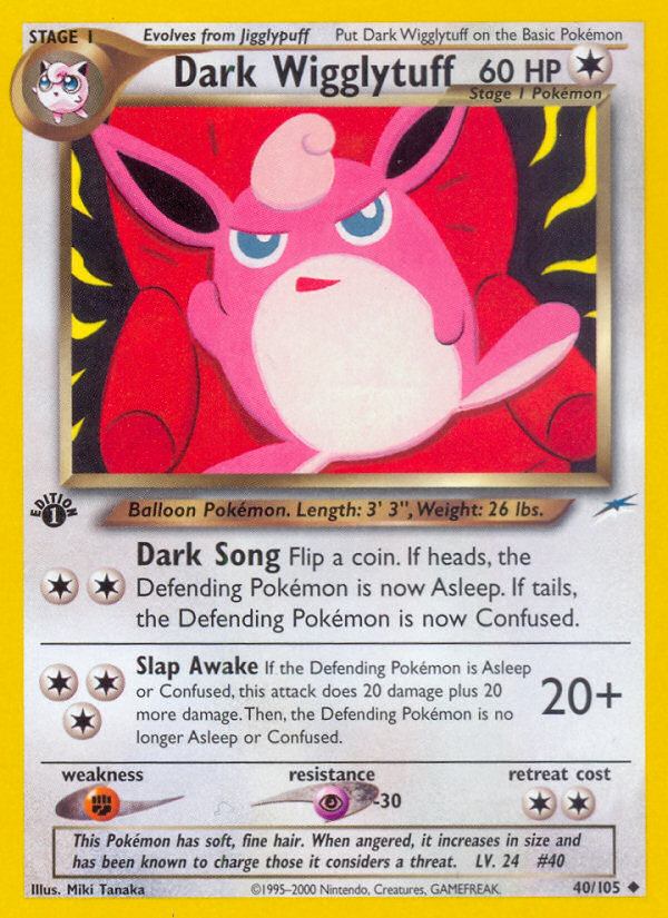 Dark Wigglytuff - 40/105 Neo Destiny Uncommon Unlimited Pokemon - NM