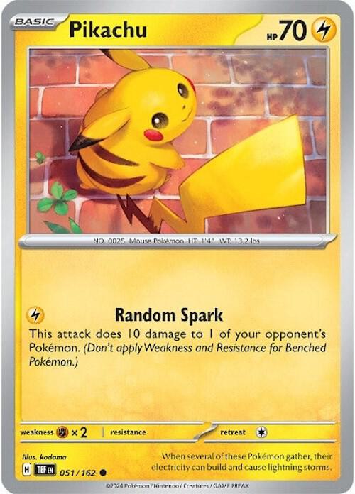 Pikachu - 051/162 Temporal Forces Cosmos Holo PROMO Pokemon - NM/MINT
