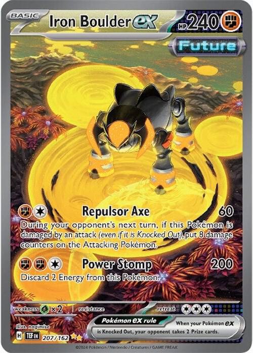 Iron Boulder ex - 207/162 Temporal Forces Special Illustration Pokemon - NM/MINT