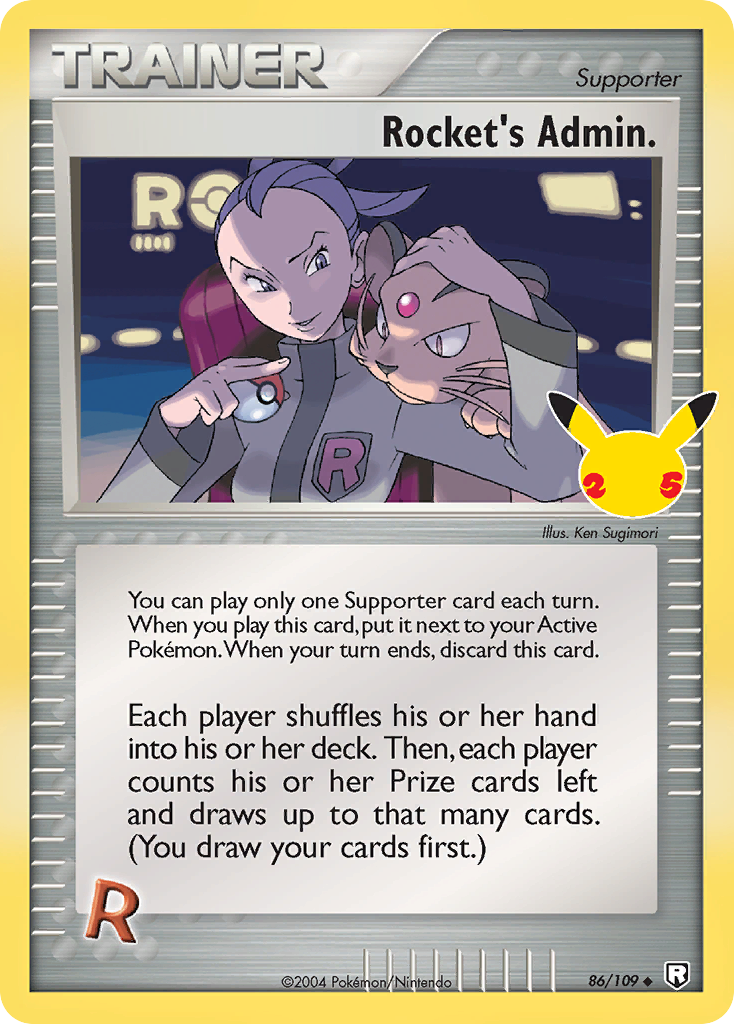 Rocket's Admin. - 86/109 Celebrations: Classic Collection Holo Pokemon - NM