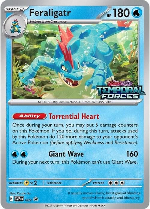 Feraligatr - SVP089 Temporal Forces PRERELEASE STAMPED Promo Pokemon - NM/MINT