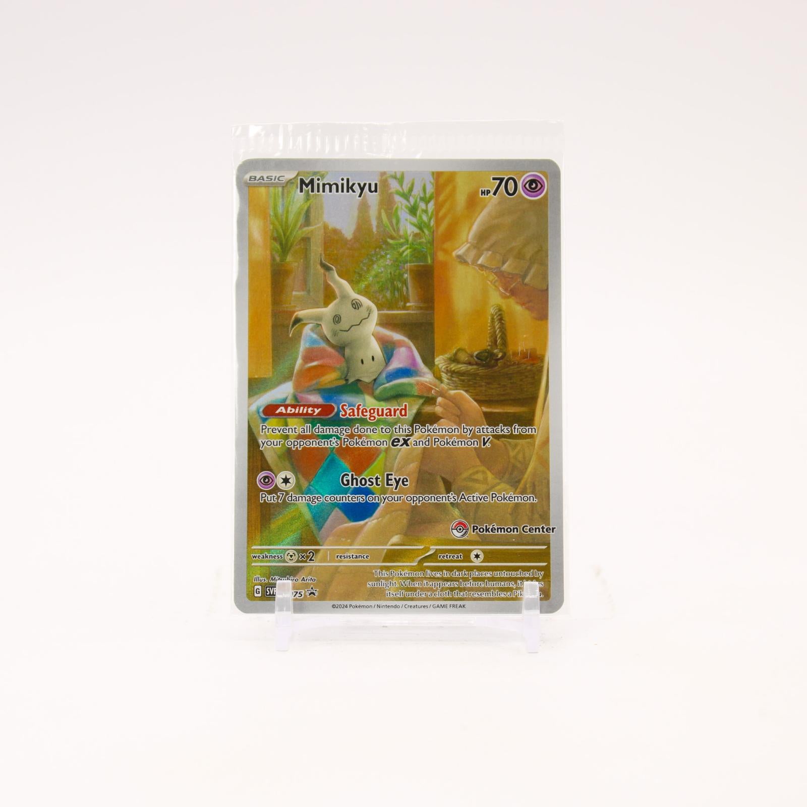 Mimikyu - SVP075 SEALED Paldean Fates ETB Pokemon Center Promo Pokemon - NM/MINT