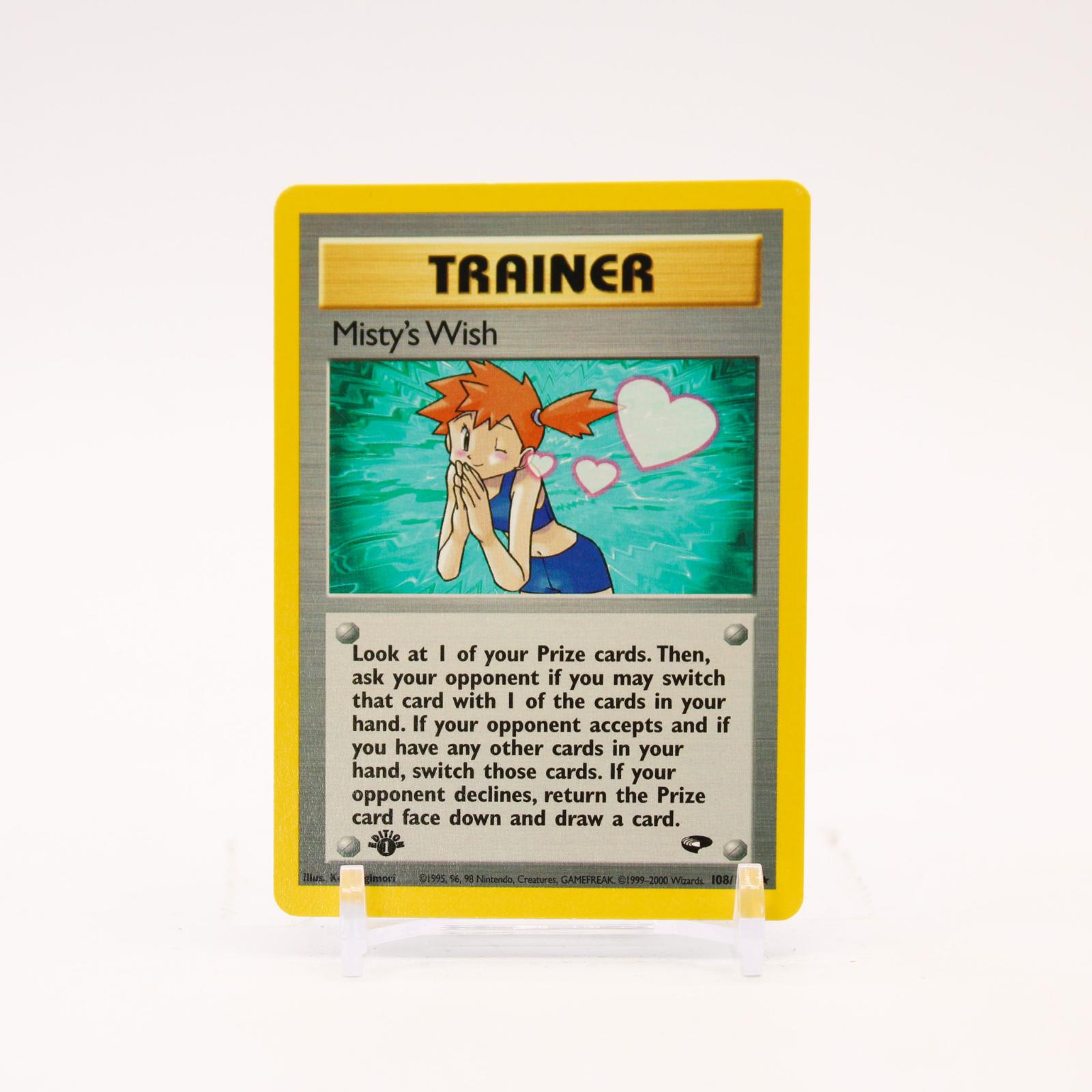 Misty's Wish - 108/132 Gym Challenge 1st Edition Rare Pokemon - NM/LP