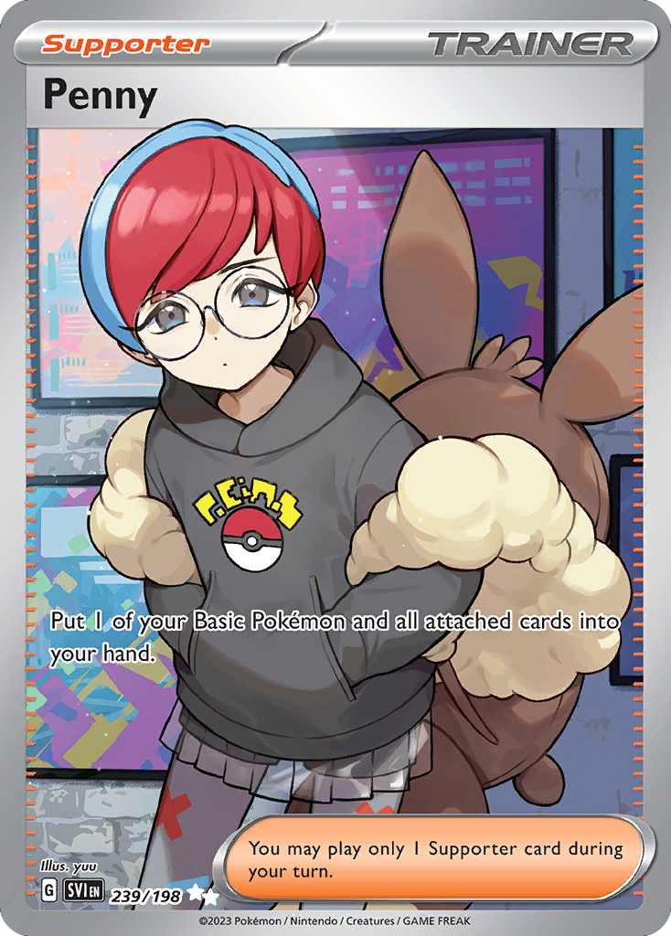 Penny - 239/198 Scarlet & Violet Ultra Rare Holo Pokemon - NM